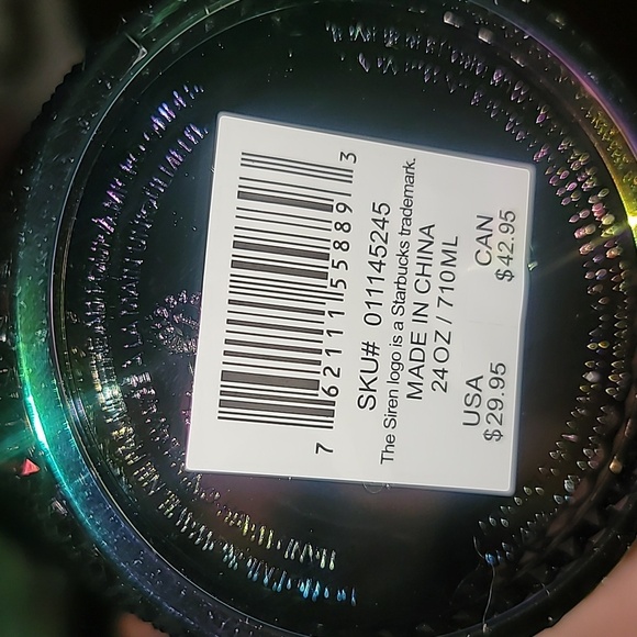 Starbucks Halloween 2023 Oil Slick Rainbow Iridescent Tumbler Venti Sized - Picture 9 of 10